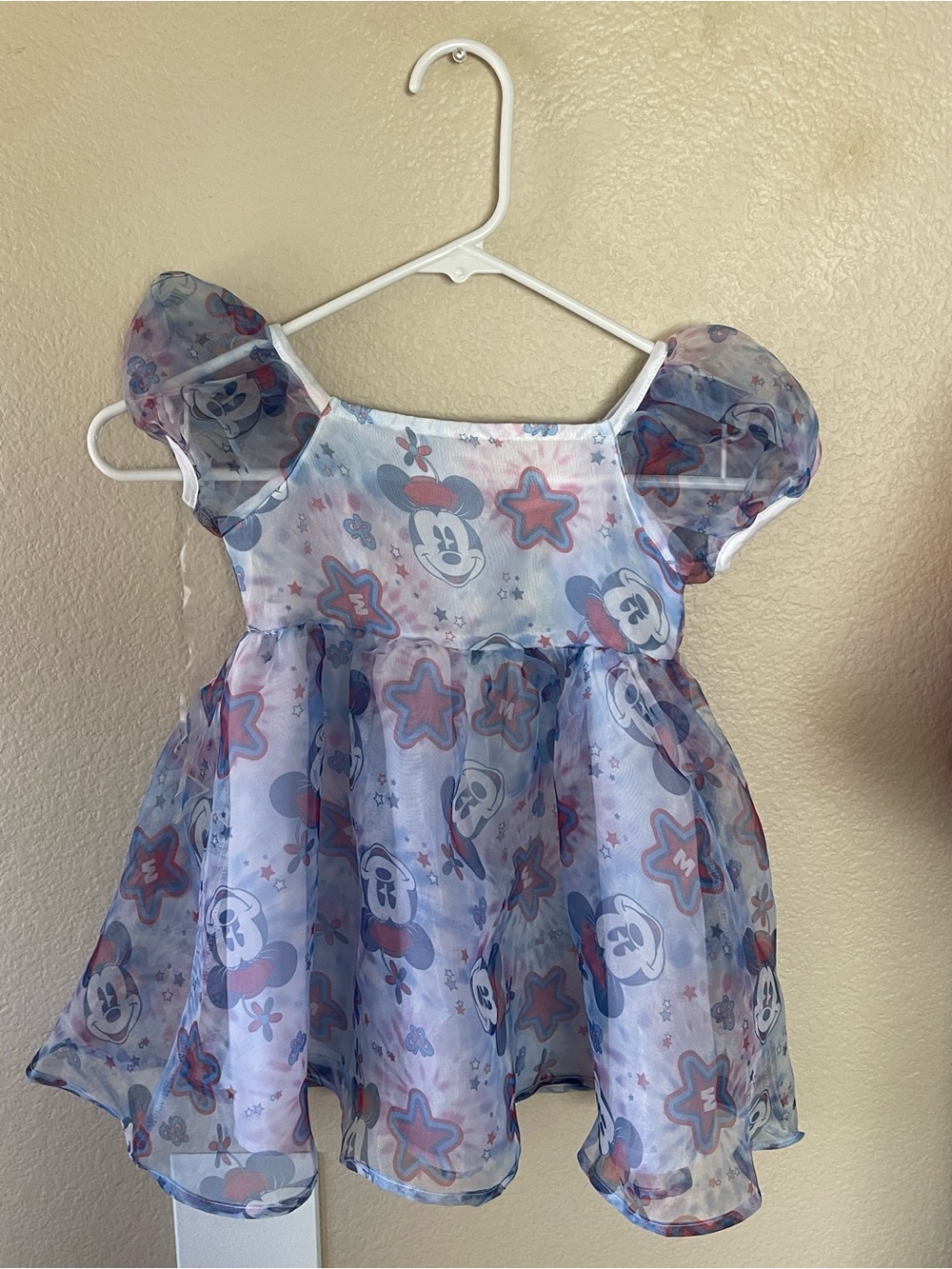 Disney Girls Light Blue and Pink Minnie Mouse Party Dress